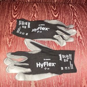 Ansell HyFlex 11-600 Size 10 Nylon Polyurethane Gloves XL Black 12 Pair